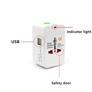 อะแดปเตอร์สำหรับเดินทางอเนกประสงค์แบบออลอินวันเอาต์พุตแบบ2 USB แบบ UK US AU EU ปลั๊กสำหรับแล็ปท็อปและกล้องไฟ10W - Product Image 2