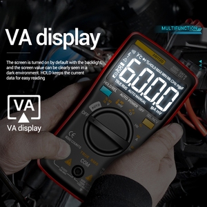 Multímetro Digital de 6000 recuentos, medidor eléctrico, probador de transistores, calibrador de proceso de voltaje CA/CC - Product Image 3