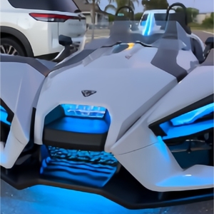 4個のRGBチェイシングミュージックAPPコントロールアンダーグローライトキットPolarisSlingshot用防水LEDストリップ