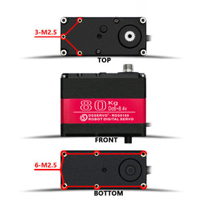 <strong>Robot</strong> <strong>Digital</strong> <strong>Servo</strong> RDS5180 80KG 7.4V Waterproof <strong>Servo</strong> Dual Axis With U Mounting Bracket for RC Robotic Parts - Product Image 5