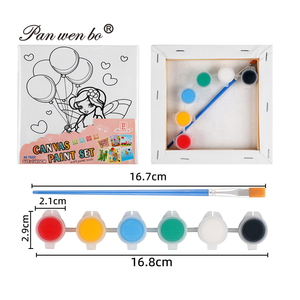 Panwenbo alta calidad 6 patrones diferentes lienzo predibujado con pintura enmarcada y lienzo SIP para adultos lienzo estirado - Product Image 1