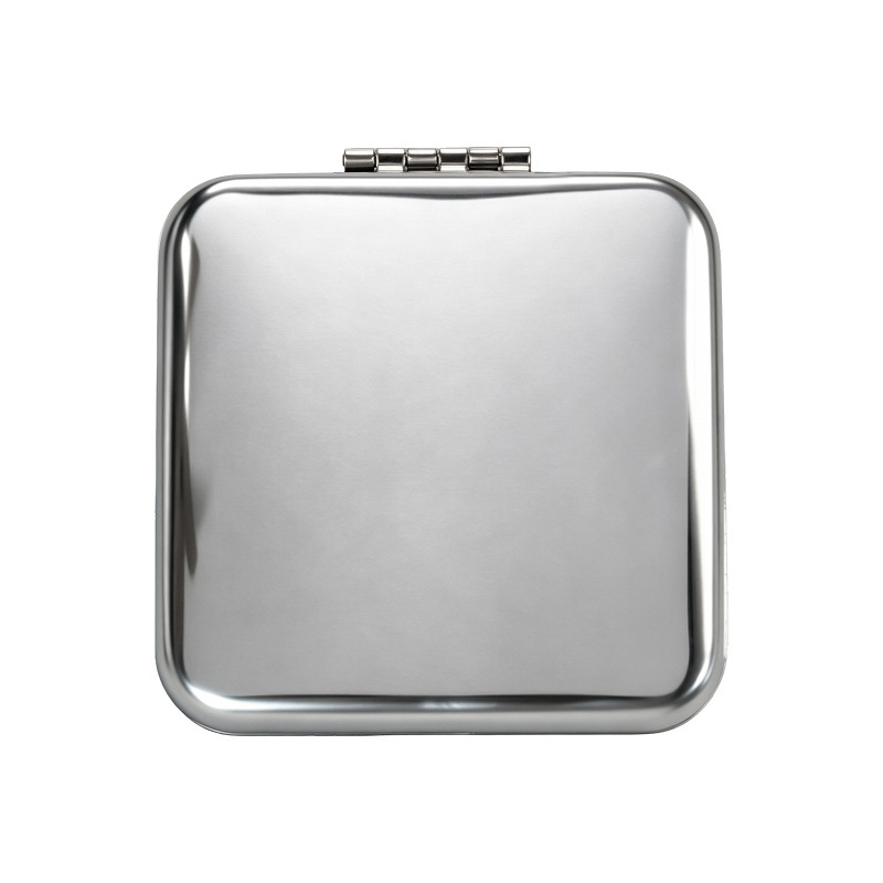 Silver Sqaure Metal Compact Mirror 60