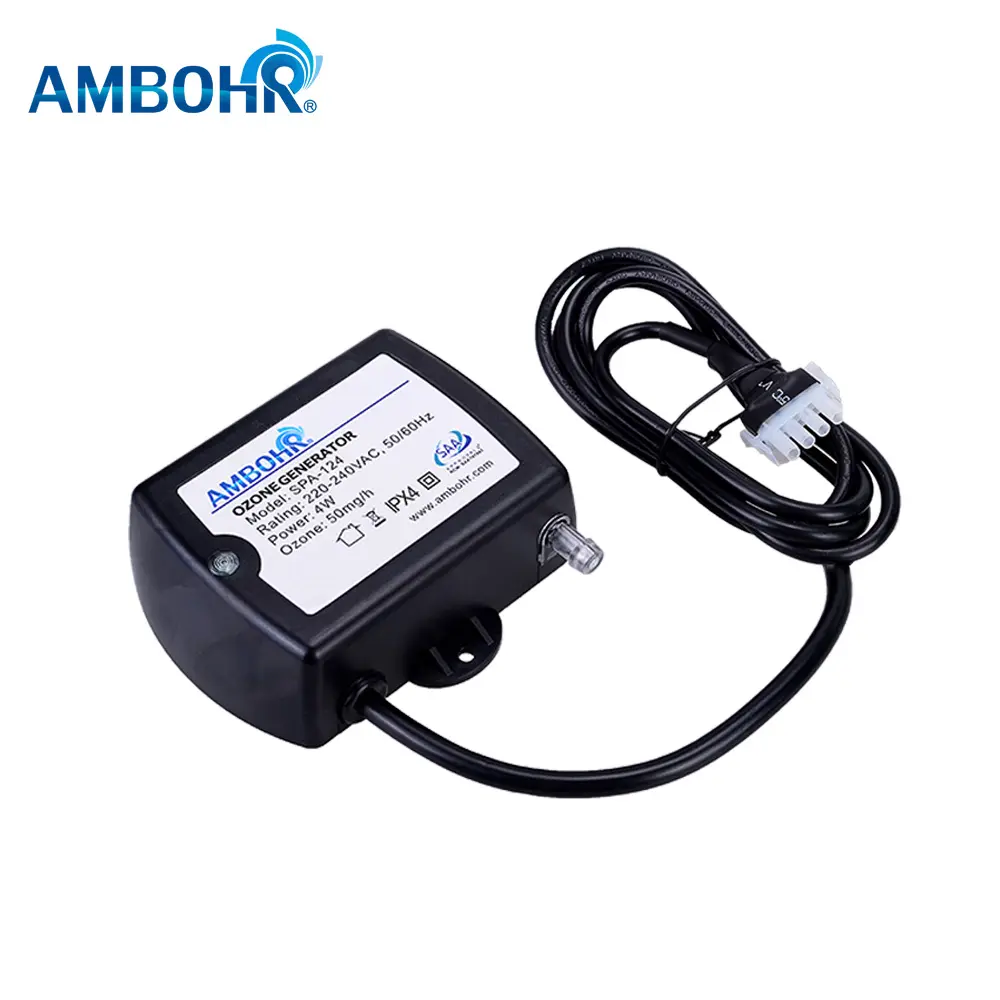 AMBOHR SPA-124 TUV CE ROHS ETL EMC black mini portable China ozone generator 100mg/hr Ozone Generator for water