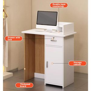 小酒吧柜台前台收银机木制公司柜台办公室工作台接待 - Product Image 2