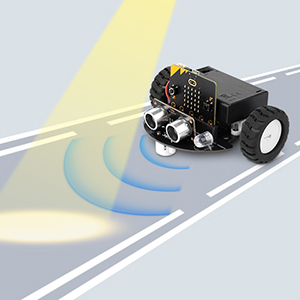 Ranging und Hindernis vermeidung Micro: Bit Smart Car Kit/Qtruck/Python Education Micro bit Programmier bares Robot Car Kit