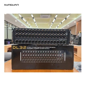 Mezclador de mezcla digital DL32, 32 entradas, 16 salidas, caja de escenario con 32 preamplificadores de micrófono, interfaces ULTRANET y ADAT