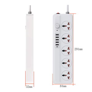 5つのコンセント220vコンセント5 Way Us標準パワーストリップマルチエクステンションソケット付き - Product Image 4