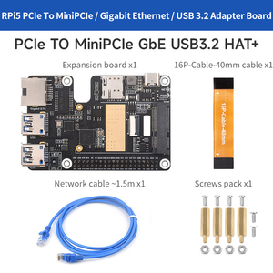 PCIe TO MiniPCIe 4G Gigabit Ethernet RJ45 USB 3.2 Gen1 HAT für Raspberry Pi 5, optionale SIM7600G-H / EG25-G - Product Image 4