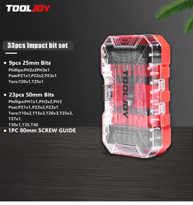 TOOLJOY耐久性のある品質S2スチール33個PZPHインパクトビットセットポータブルドライバーセット - Product Image 6