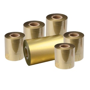 工厂销售100mmx300M金树脂热转印色带tttr白红蓝绿灰条码打印机色带