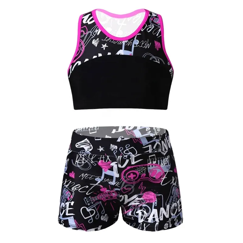 Conjunto de ropa deportiva sin mangas para niños y niñas, pantalones cortos para correr y Fitness, 2 uds.