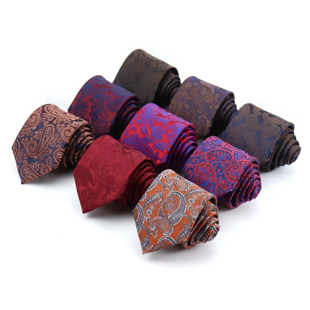 XINLI Neckwear Hochwertige Günstige Krawatte 100% Polyester Mikro faser Fabrik Großhandel Corba tas Buntes Paisley Krawatten set in China