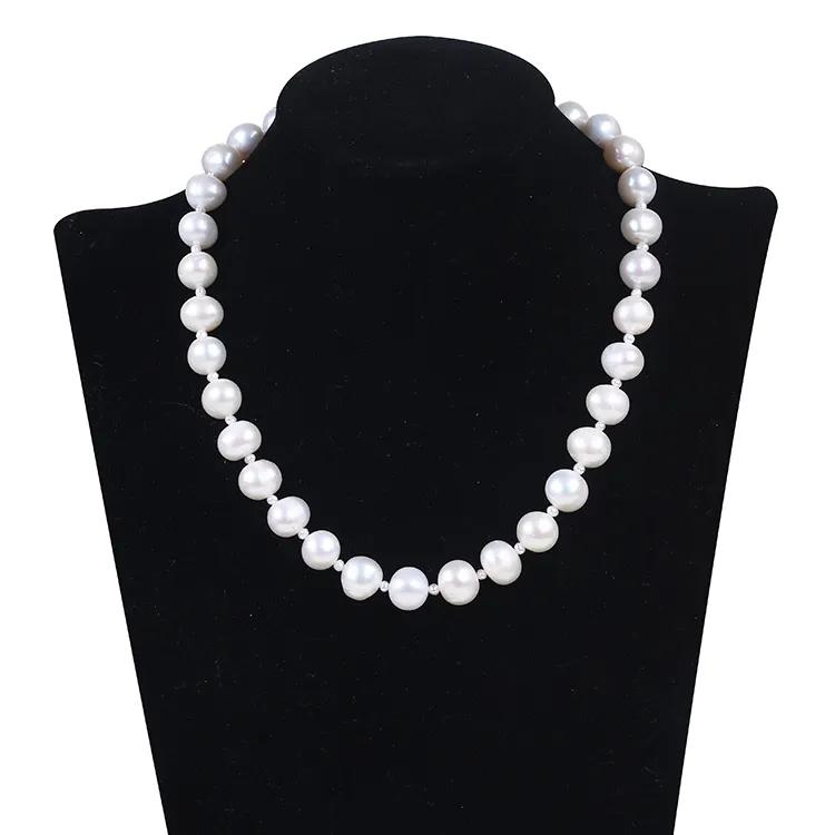 Pearls Set Round Shaped Freshwater Pearl Necklace And Bracelet Jewelry Sets For Party