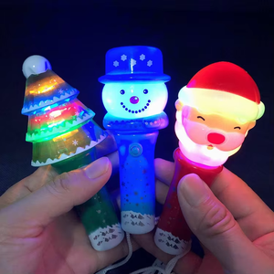 Santa Snowman Cây giáng sinh Thiết kế LED nhấp nháy ánh sáng Spinner Wand PS Chất liệu giáng sinh ánh sáng lên đồ chơi cho trẻ em - Product Image 6