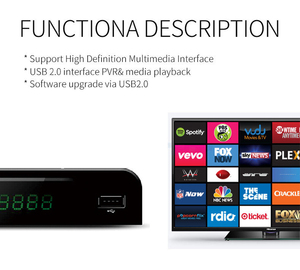 OURSTONE High Quality Digital TV <strong>Decoder</strong> H.264 <strong>Decoder</strong> Set-top Box Free Wireless Channels <strong>with</strong> WIFI EPG USB OEM/ODM TV Box - Product Image 2