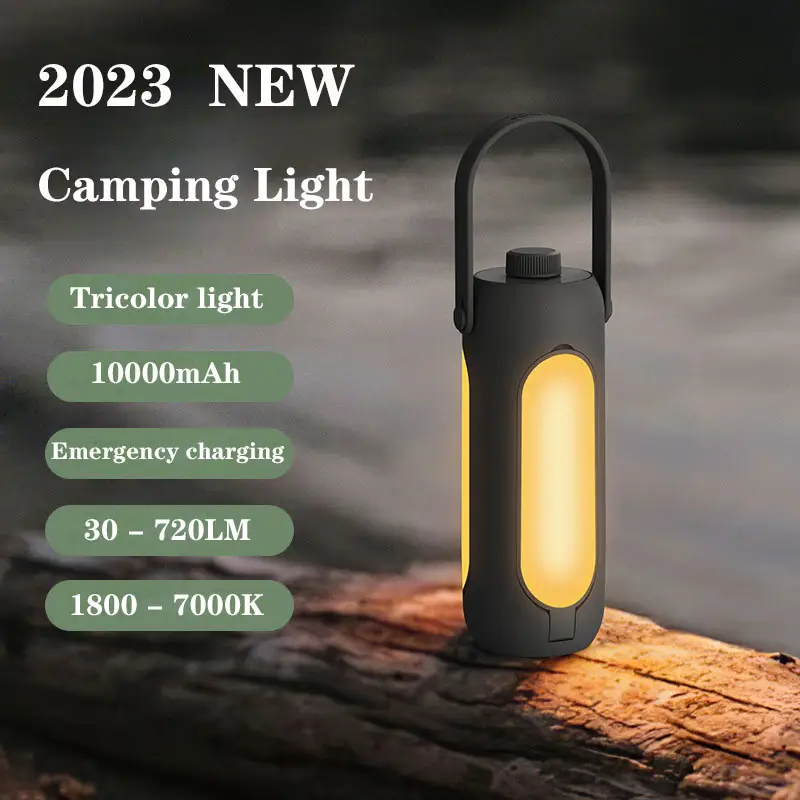10000mAh Multi-function Camping Lights Portable Outdoor Camping Lantern Emergency Light Hanging Tent Light Powerful Flashlight