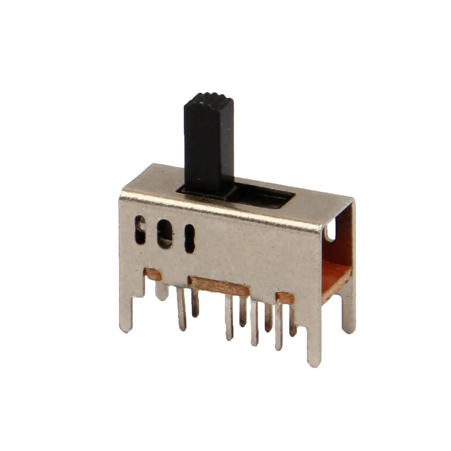SS-23D03 2P3T Double pole three throw 3 position slide switch 8 solder lug pin vertical type with 4 fixed pins