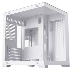 โครงเครื่องเกม MID Tower สีขาวแบบปรับแต่งเองเคสพีซี MATX Mini ITX สำหรับเกมเมอร์เดสก์ท็อปพร้อมกระจกเทมเปอร์การออกแบบที่ยอดเยี่ยมสำหรับการเล่นเกม - Product Image 6