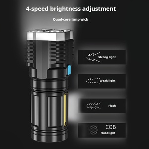 ไฟฉาย LED ชาร์จไฟได้ทรงพลังสำหรับสุนัขไฟ LED สว่างขณะเดินได้พร้อมแฟลชอลูมิเนียมที่แข็งแกร่ง - Product Image 4