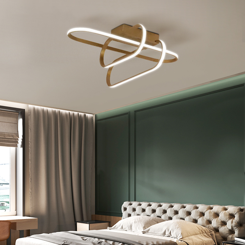Modern Simple Circle Home Decoration Aluminium betroom light chandeliers round pendent light for dinning