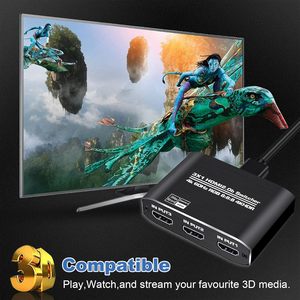 3 en 1 Out 3x1 Interruptor selector HDMI Ultra alta velocidad 4K60Hz Ultra HD 3D 1080P HDMI 2.0b Switch 18,5 Gbps HDMI Switcher - Product Image 6