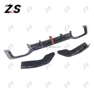 BMW X3M X4M F97 F98 modifikasyon için ZS ve işık arka dudak vücut kiti ile AE tarzı karbon arka difüzör yükseltme - Product Image 2