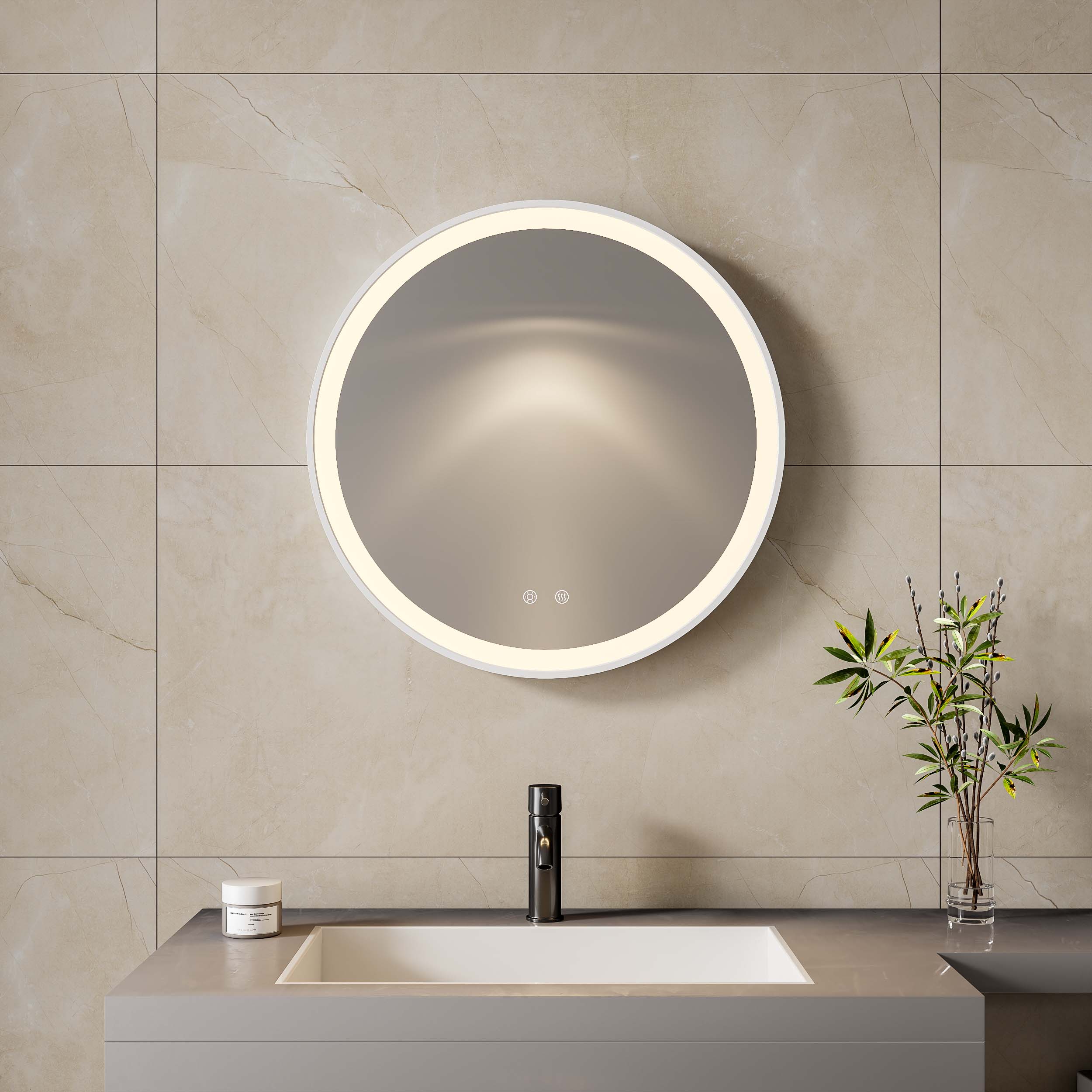 Miroir de salle de bain rond DP325-X