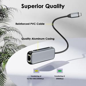 全球首个usb-c至5g以太网适配器RJ45 5Gbe适配器，带Realtek解决方案新网卡批发 - Product Image 5
