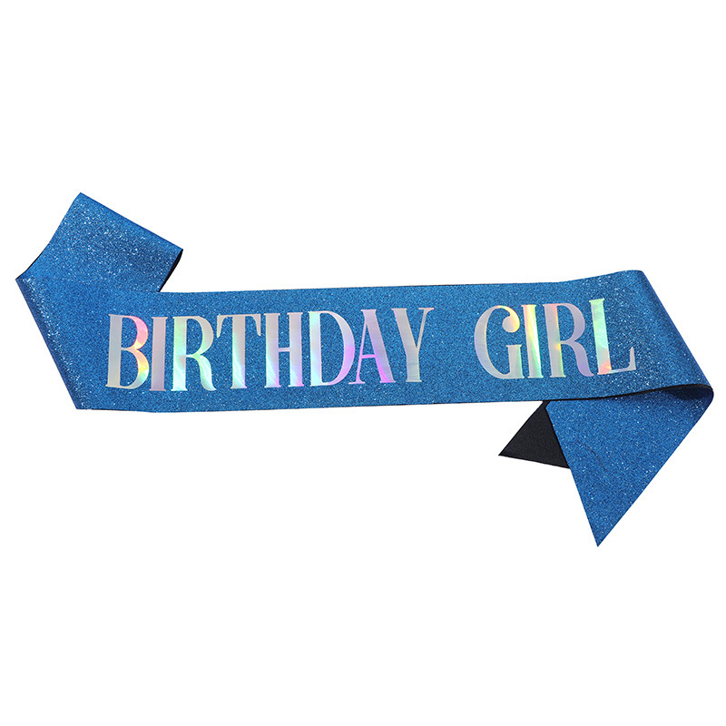 Deep Blue Sparkle Birthday Girl