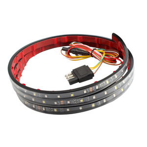 Htatriple üçlü bagaj kapağı LED ışık barı 12V kırmızı beyaz çift renk şeffaf Lens sarı dönüş sinyali ile yeni durum ABS malzeme - Product Image 3