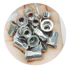 Paslanmaz çelik 304 düz kafa iç ve dış yarım altıgen perçin fındık - Product Image 1