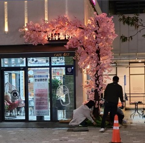 クリスマスと卒業の装飾用ピンクシルクの人工桜の木大きな結婚式の背景装飾偽の木 - Product Image 6