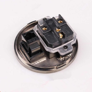 Nuova presa da tavolo presa da tavolo per Computer copertura del foro del cavo da tavolo passacavo per cavi prese Pop-up tre inserti presa di corrente - Product Image 5