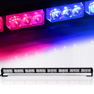 แถบไฟกระพริบ LED แบบกันน้ำสำหรับรถยนต์,ไฟเตือนไฟ LED สีฟ้าแดงแถบนำทางการจราจร - Product Image 2