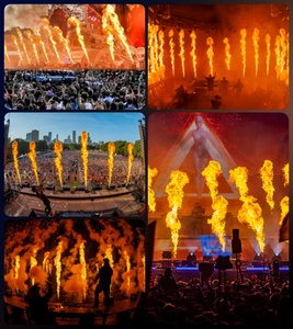 Sp DMX 8-10m sóng có thể điều chỉnh chiều cao ngọn lửa máy ném lửa cho sân khấu DJ buổi hòa nhạc - Product Image 6