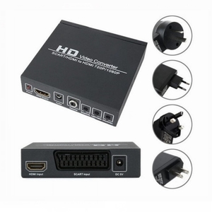 SCART/ HDMI a HDMI, convertidor SCART a HDMI Adaptador de audio de video HD con salida de audio coaxial de 3,5mm para escalador de video PAL/NTSC - Product Image 5