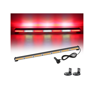 12V-24V COB LED Strobe kabin işık çubuğu trafik danışmanı Amber çatı 2 yan yanıp sönen acil uyarı lambası manyetik tabanı ile - Product Image 5