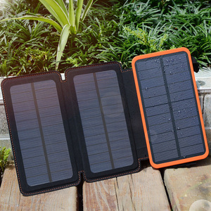 可定制10000毫安时可折叠太阳能银行便携式外部电池组，带USB输出，可充电高容量 - Product Image 6