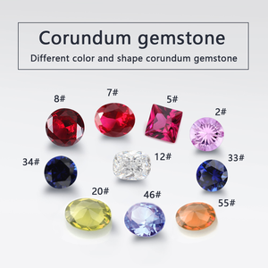Starsgem 0,8-3 мм Высококачественный Искусственный драгоценный камень 5 # рубин красного цвета круглой формы Блестящий синтетический корунд Рубин - Product Image 4