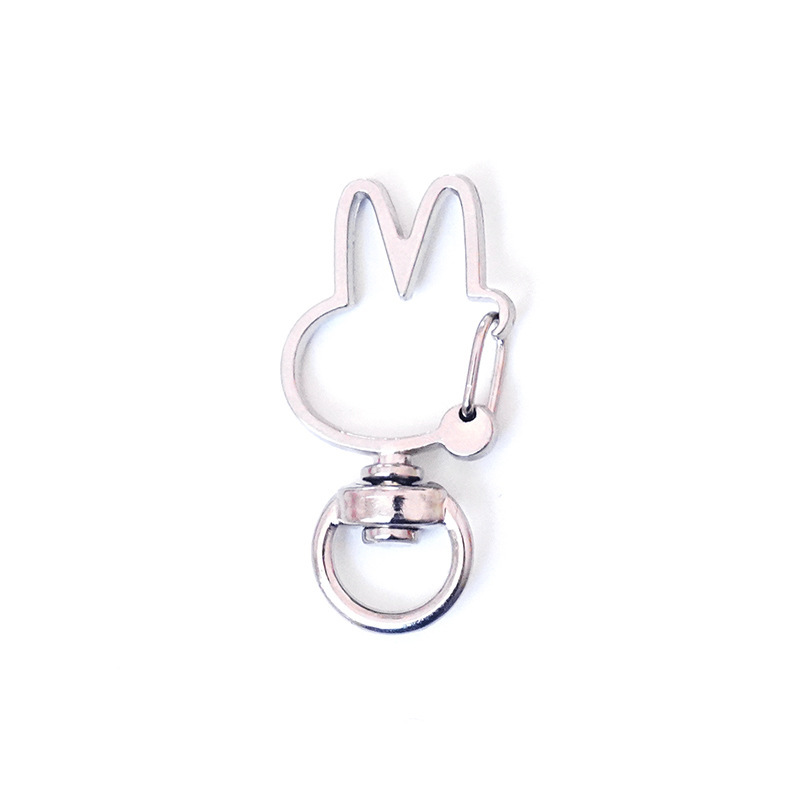 3 rabbit heads, silver