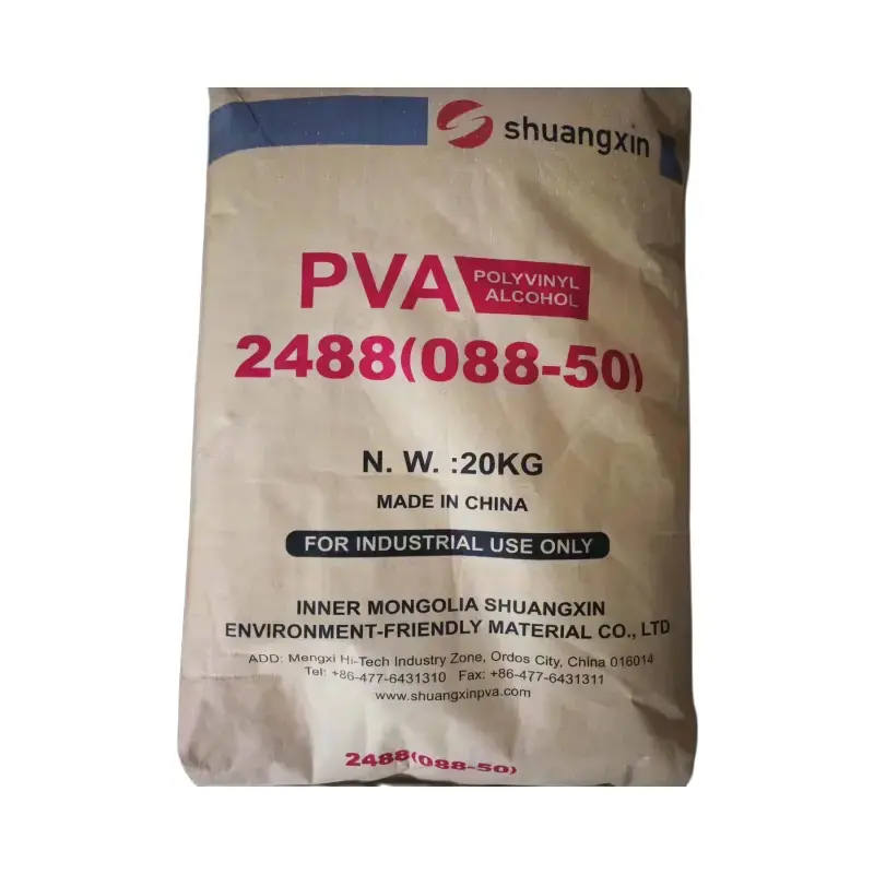 Pva गोंद कैस 9002-89-5 औद्योगिक ग्रेड Polyvinyl शराब Pva 2488 पाउडर PVOH pva 2488 wanwei shaugnxin चांगचुन