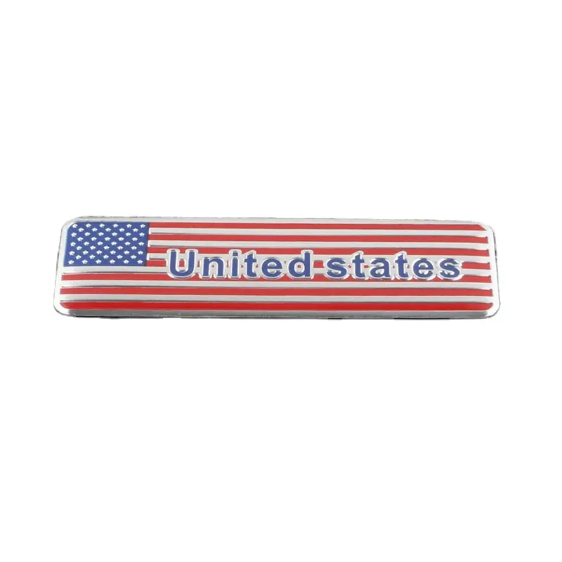 Adesivo de decoração de personalidade de carro, etiqueta de metal com modificação de bandeira americana, adesivo de carro com mapa americano, de boa qualidade