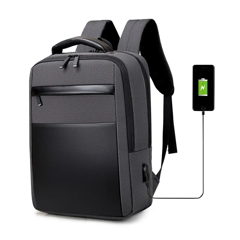 SC063 tas punggung Laptop tahan air pria, tas punggung Bisnis USB untuk pria, tas sekolah siswa, tas ransel perjalanan luar ruangan kapasitas besar