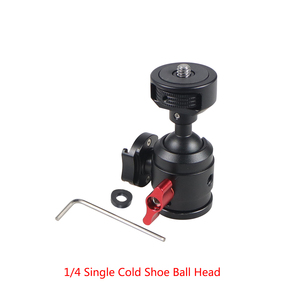 FEICHAO 360 Swivel Ball Head <strong>1</strong>/<strong>4</strong>&quot; Screw Cold Shoe <strong>Mount</strong> Mini Camera Ball Head for Tripod Stand <strong>Mount</strong> - Product Image 2
