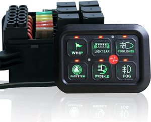 Pannello interruttori a 6 bande scatola di controllo del circuito universale pulsante scatola interruttore On-Off scatola interruttore Touch Pod - Product Image 1