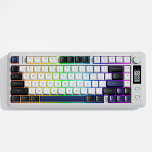 81 <strong>Keys</strong> Dual Mode Gaming <strong>Keyboard</strong> with TFT Screen, <strong>Custom</strong> Keycaps and Lights Combination, RGB Backlit Membrane <strong>Keyboard</strong> - Product Image 4