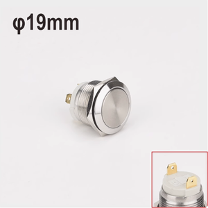 Interruttore a pulsante di chiusura in acciaio inossidabile con luce IP67 elettronica 1NO per uso elettrodomestico illuminazione 20A 220V