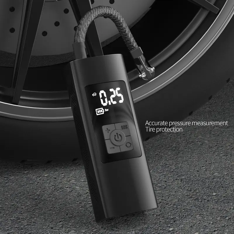 Bomba de ar digital para pneu de carro, compressor de ar portátil, 12v, inflador de pneus de carro
