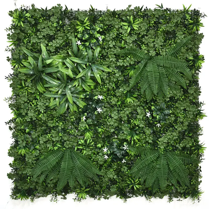 DIY屋外垂直緑化アンスリウムデッキガーデン緑の壁パネル家のアイデアのための人工植物