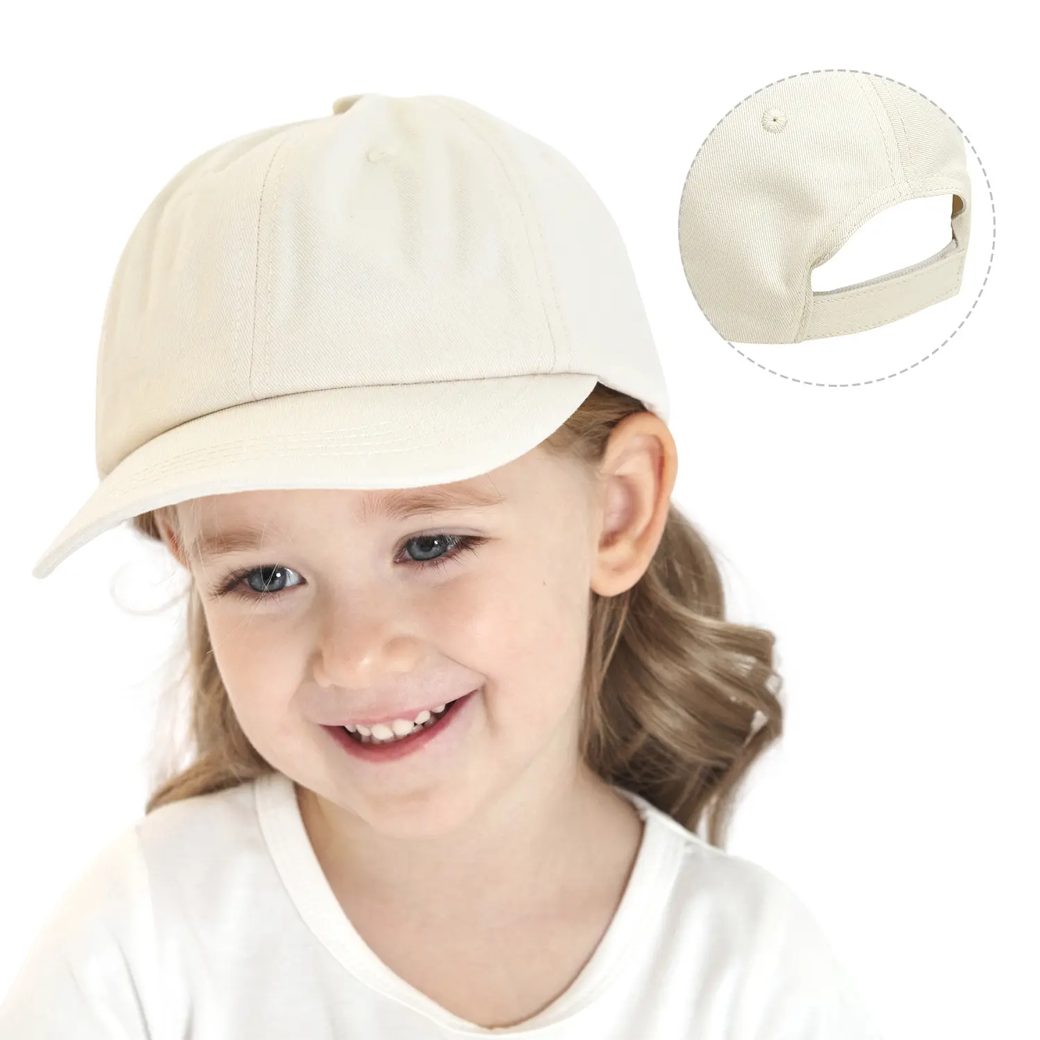 high quality 2-5 years old cheap 6 panel cute solid color custom kid baseball cap hat